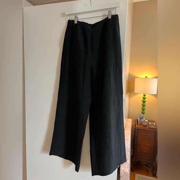J. Crew textured satin pants in black size S (petite length) - Picture 1 of 5
